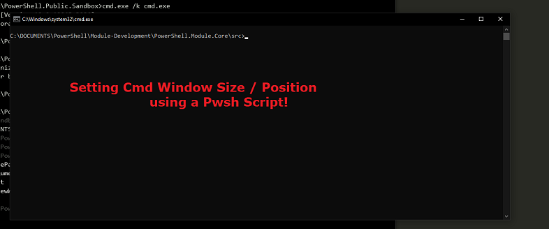 Changing Cmd Prompt Window Location